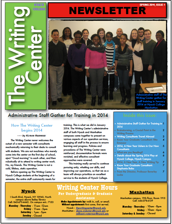 Spring 2014, issue 1, frontpage.png